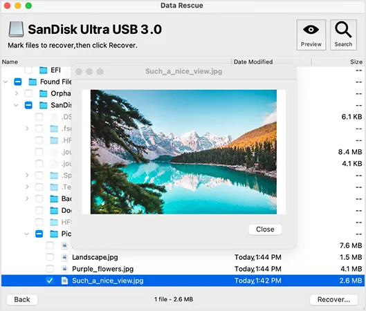 Data Rescue 6 on Mac