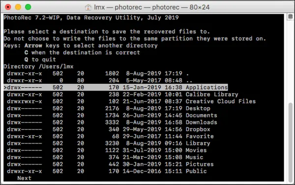 PhotoRec on Mac
