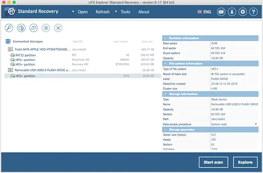 UFS Explorer Recovery on Mac