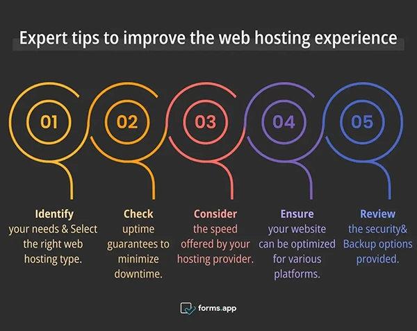 web hosting experience