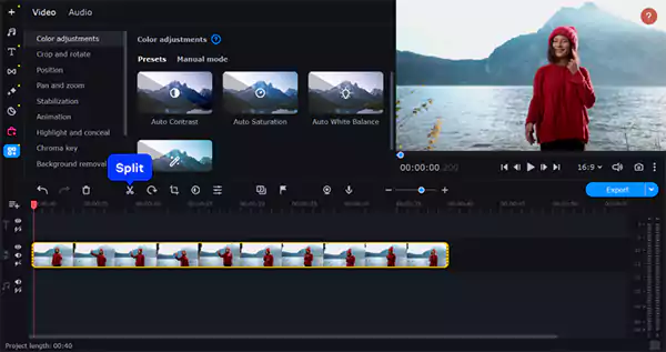 Movavi Video Editor Interface