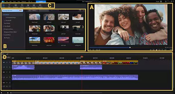 PowerDirector 365 Interface