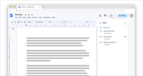 Google Docs interface
