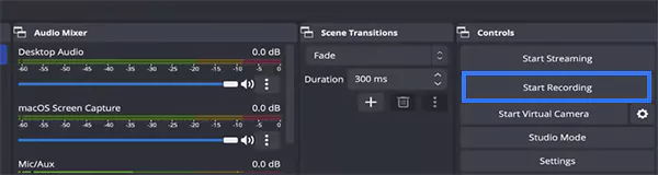 Click on Start Recordings