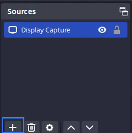 Click on the plus icon