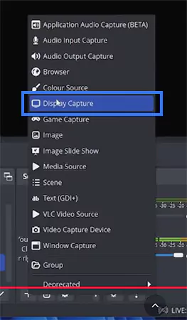 Select Display Capture
