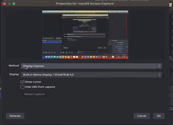 Select Method and Display