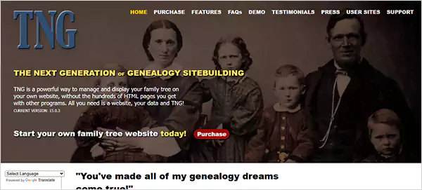 The Next Generation TNG of Genealogy Sitebuilding