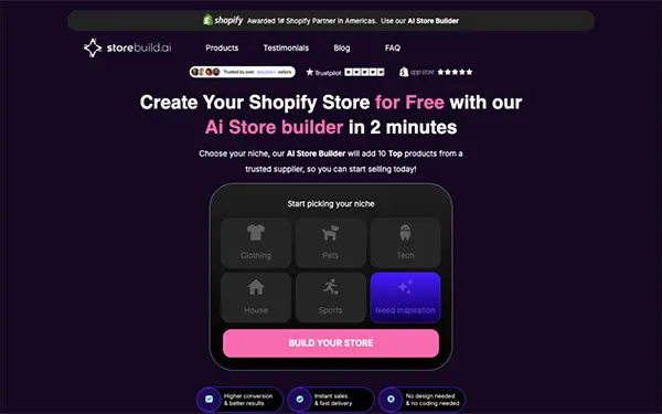 Best for Lightning-fast Shopify Store Launches