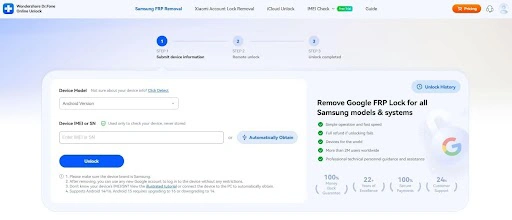 Dr.Fone Online Unlock
