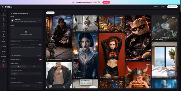 Pollo AI animate a picture