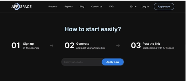 Register on the AFFspace