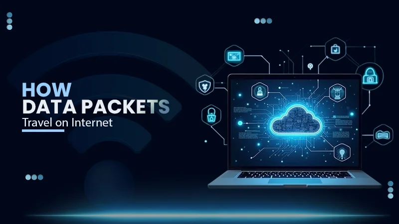 how do data packets travel on the internet
