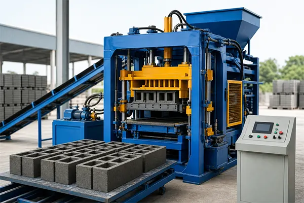 Concrete hollow block machine