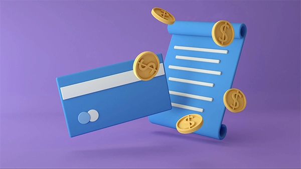 Credit Card, Gold Coins and Loan Contract