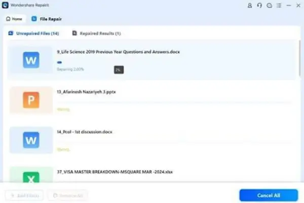 Start Repair and Preview the Result
