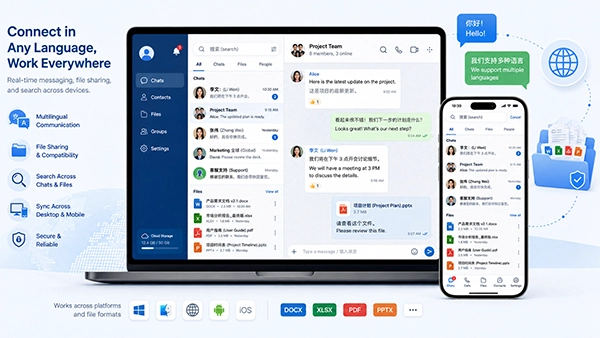 A multilingual messaging experience across desktop