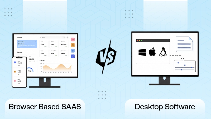Browser based saas vs desktop software
