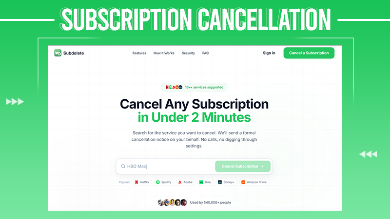 Subscription Cancellation