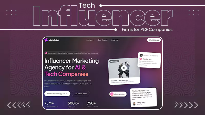 Tech Influencer Firms for PLG Companies